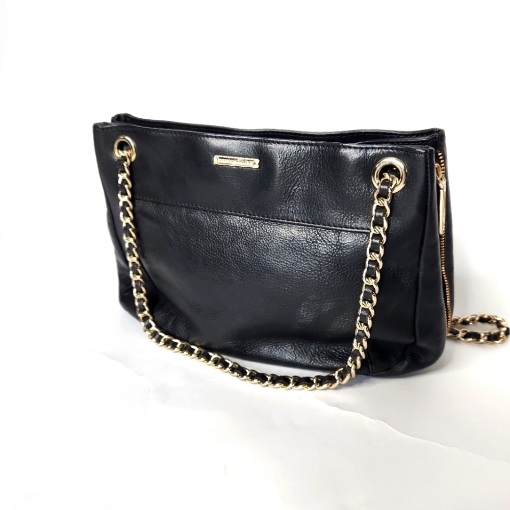 Rebecca Minkoff Black Leather Double Strap Purse